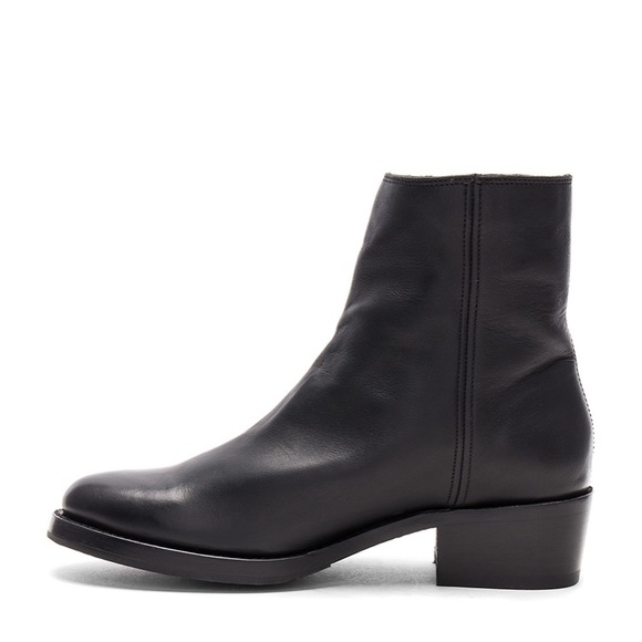 Frye Demi Zip Black Leather Chelsea Ankle Bootie - Picture 8 of 11